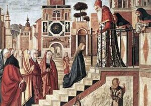 Vittore Carpaccio, "De Presentatie van de Maagd" (ca. 1506) (foto: Vittore Carpaccio, "De Presentatie van de Maagd" (ca. 1506) / Publiek Domein)